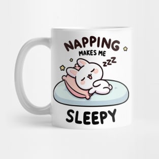 Napping Makes Me Sleepy. Cute bunny. Mug